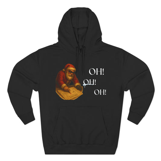 Vintage Santa Claus Oh! Oh! Oh! Hoodie | Christmas Holiday Sweater-Style Sweatshirt Printify