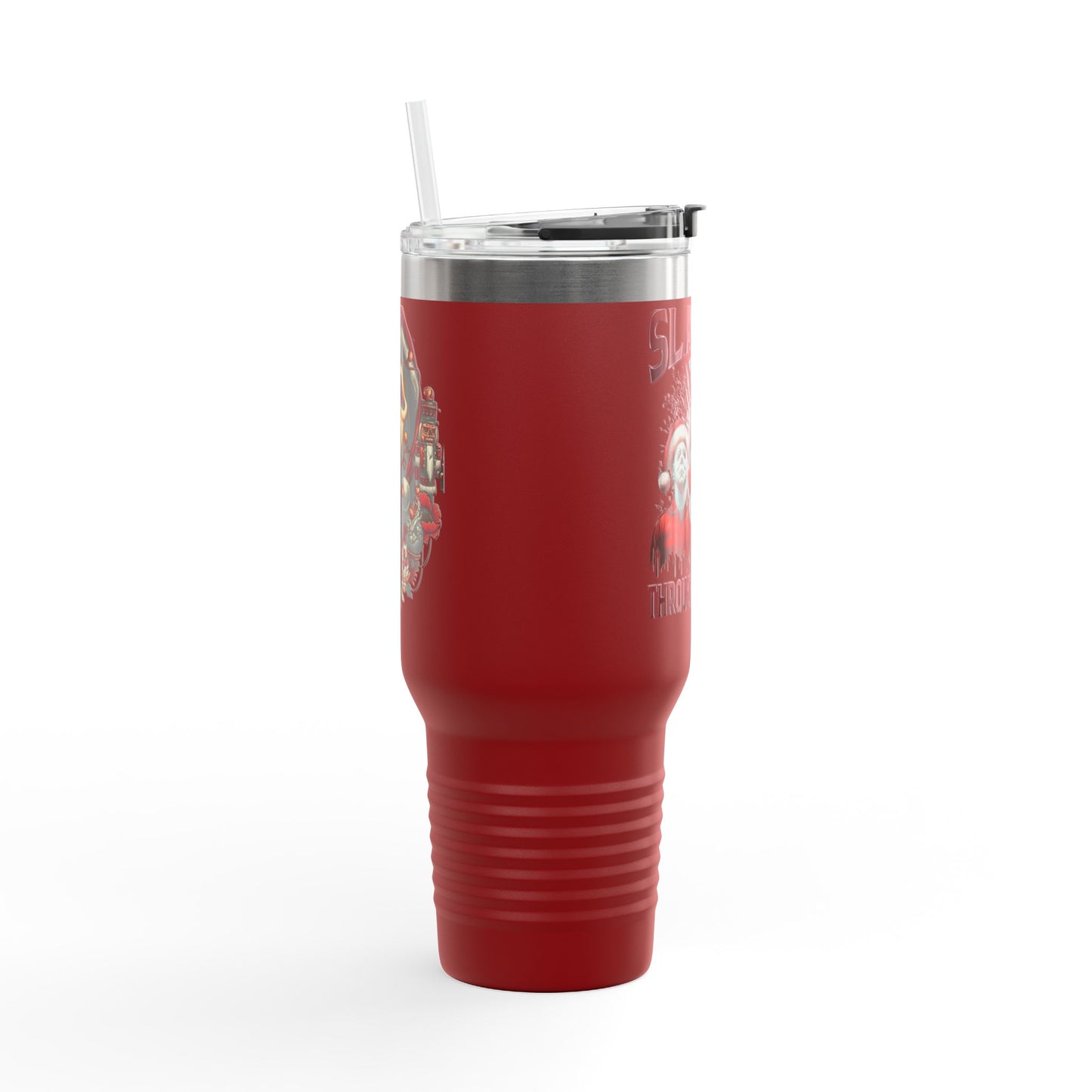 Travel Mug  "Slashin' Through the Snow" 40oz Insulated Christmas Tumbler Printify